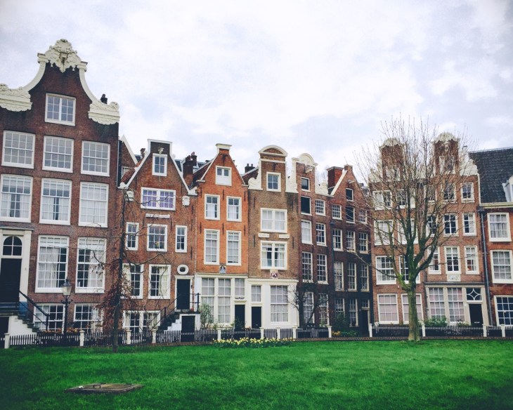 A row of perfectly manicured houses in Begijnhof.