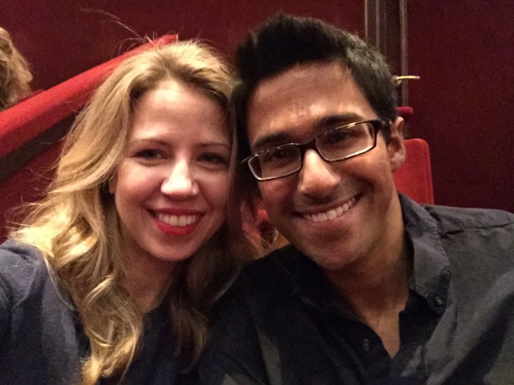 Jimmy and I seeing Swan Lake at the Carré Theatre.