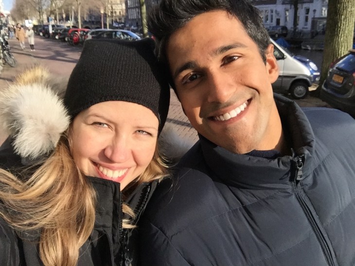 Jimmy and I exploring the city on a very cold January day.